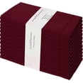 thumbnail image 1 of PurpleEssences 12 Hemstitch Cotton Dinner Napkins - Soft, Durable, Washable | 18x18 - Burgundy, 1 of 3