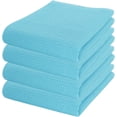 thumbnail image 1 of PurpleEssences 4 Pack Waffle Weave Solid Kitchen Dish Wash Cloths 100% Cotton, 15x25 in - Aqua Blue, 1 of 5