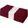 thumbnail image 1 of PurpleEssences 6 Hemstitch Cotton Dinner Napkins - Soft, Durable, Washable | 18x18 - Burgundy, 1 of 6