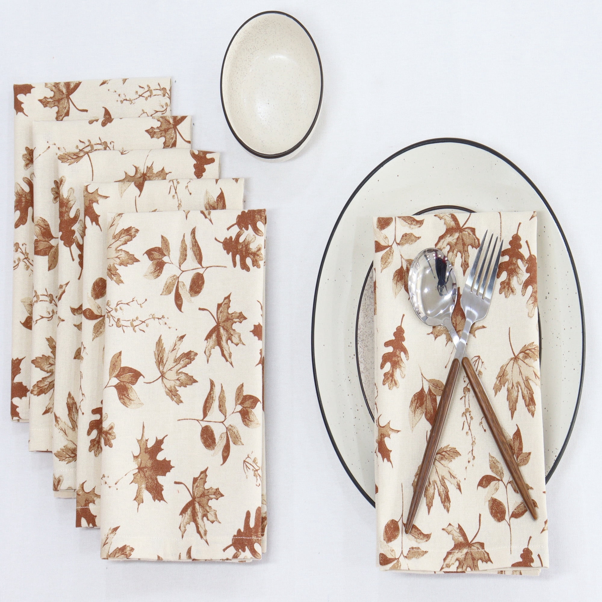 PurpleEssences Aurelia Fall Cloth Napkins Set of 6, 18