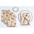 thumbnail image 1 of PurpleEssences Maple Leaves Scalloped Cloth Napkins Set of 6, 18"x18" Dinner Napkins - Aurelia Edges Rust, 1 of 4