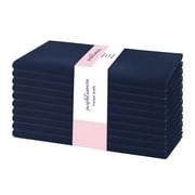 PurpleEssences Cloth Napkins Set of 10, 18x18 Inch, Dinner Table Decorative Napkins - Navy Blue