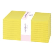 PurpleEssences Cloth Napkins Set of 10, 18x18 Inch, Dinner Table Decorative Napkins - Yellow
