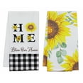 thumbnail image 1 of PurpleEssences Sunflower Plaid Kitchen Towels, Pack of 2, 16 x 26 Inch, 100% Cotton, For Seasonal Spring Kitchen Décor - Home / All over sunflower, 1 of 5