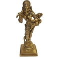 thumbnail image 1 of Purpledip Brass Idol Krishna Yashoda 'Damodar Leela': Ma Yashodha With Baby Krishn Rare Statue (12409), 1 of 1