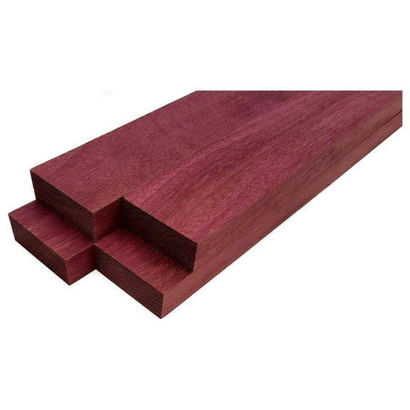| Purpleheart Exotic Hardwood Lumber Board | 3/4' x 2' x 24' | Kiln Dried Lumber | Wood | 4 Pieces