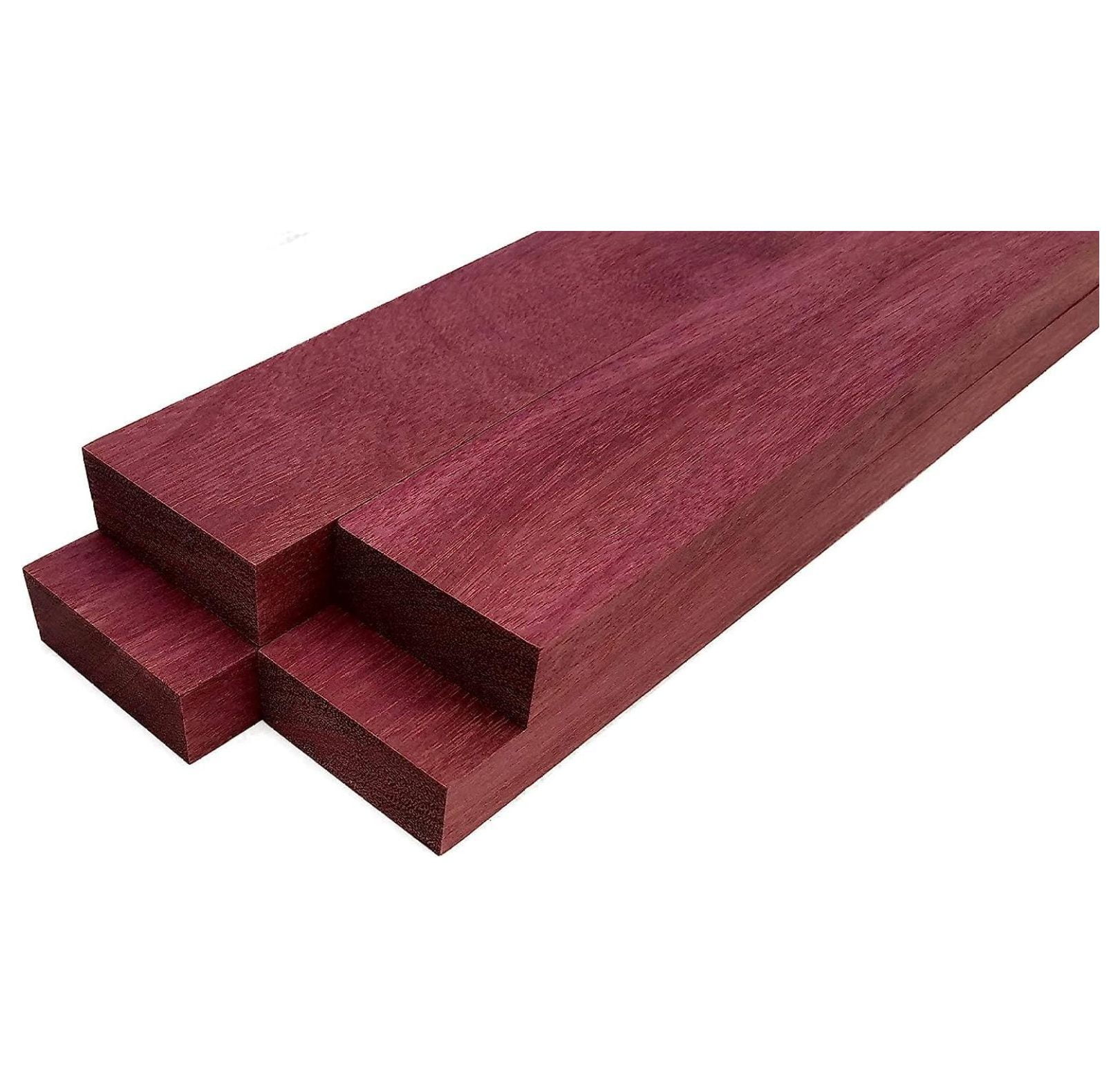 | Purpleheart Exotic Hardwood Lumber Board | 3/4 x 2 x 24 | Wood Boards | Kiln Dried Lumber | Wood Blocks | Wood Crafts | 4 Pieces