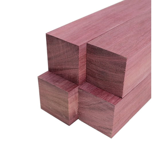 Purpleheart Lumber Square Turning Blanks - 2" x 2" (4 Pcs)