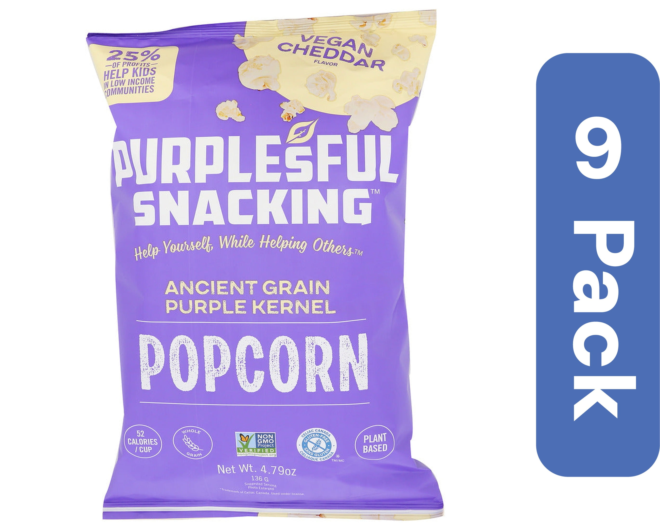 (Pack Of 9) Purplesful Popcorn Cheddar 4.79 Oz