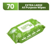 Air Jungles All Purpose Cleaning Wipes 70 Count Pack of 1, XL 8" x 10" Size Cleaner Wipes for Car Interior, Household Appliance, Yoga Mat, Desk