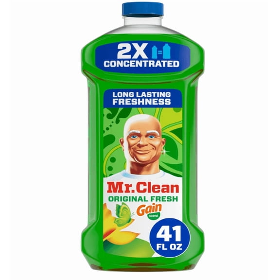 All Purpose Cleaner, Floor Cleaner for Mopping Home, Bathroom, & Kitchen, Cleaning Liquid for Mop & Bucket, Cleaning Supplies, Multi-Surface Dilutable, Gain, 41oz