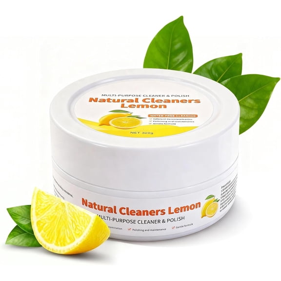 All Purpose Cleaner and Polish Paste - Glass Oven & Stove Top Cleaner for Kitchen Burnt Pans Cooktops Sinks Tile & White Shoes - Natural Multi Surface Grease Marker & Hard Water Stain