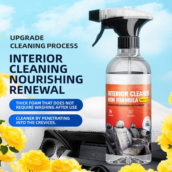 All Purpose Degreaser Spray | Heavy-Duty Cleaner for Car Interiors, Home Surfaces | Lemon Scent, Stain & Grease Removal | Easy Spray Bottle, 500ml Value Size, Multi-Surface Upholstery & Furniture