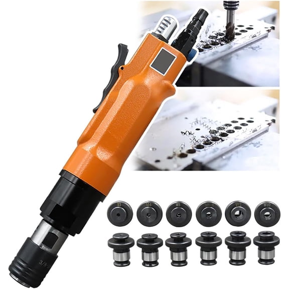 Purpose Drilling Machine for Drilling/Tapping, Pneumatic Tapping Machine+ 6 Chucks(M3-M12), Speed Adjustable 700-2000RPM