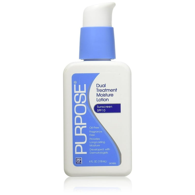 Purpose Dual Treatment Moisture Lotion SPF 10 4 oz, 8 Pack