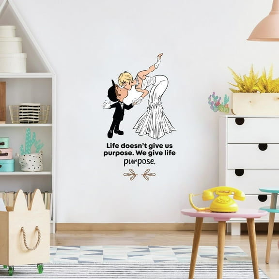 Purpose Felix Calhoun Ralph Quote Cartoon Quotes Decors Wall Sticker Art Design Decal for Girls Boys Kids Room Bedroom Nursery Kindergarten Home Decor Stickers Wall Art Vinyl Decoration (30x15 inch)