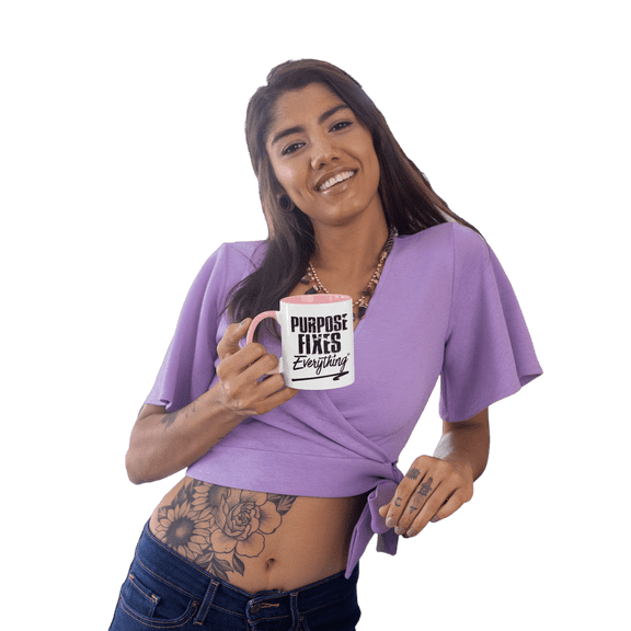 Purpose Fixes Everything® Accent Mug, 11oz/15oz, Pink