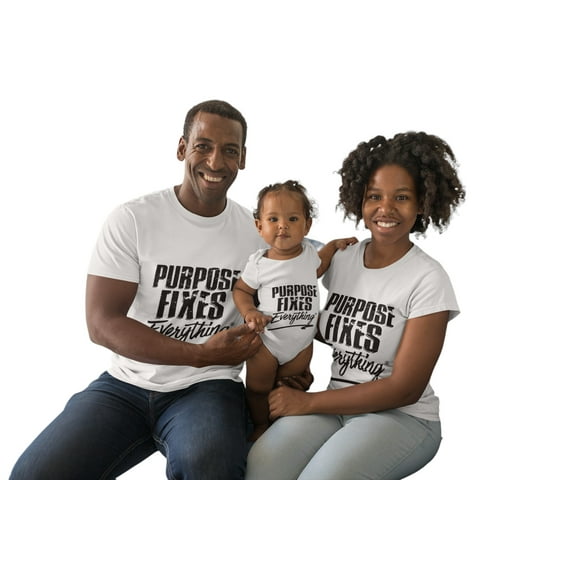 Purpose Fixes Everything® Infant Fine Jersey Bodysuit, 6M-24M,Black Letters