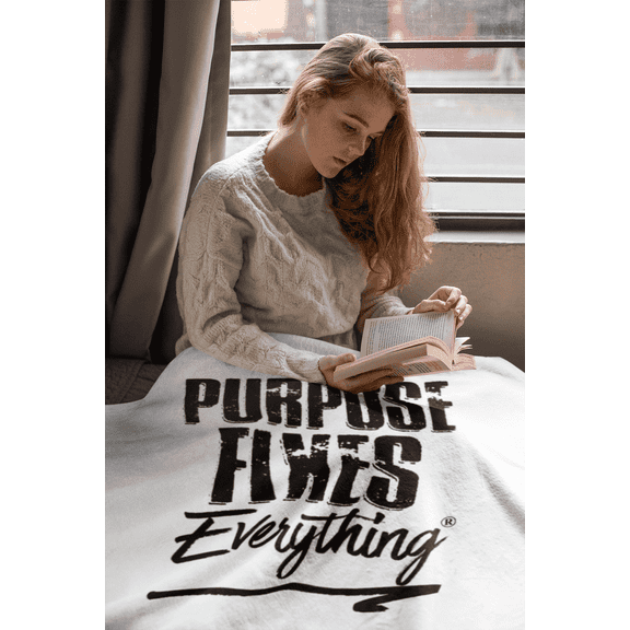Purpose Fixes Everything® Throw Blanket, 2 Sizes, White