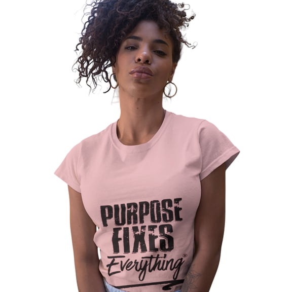 Purpose Fixes Everything® Unisex Bella Canvas 3001 T-Shirt, Black Letters