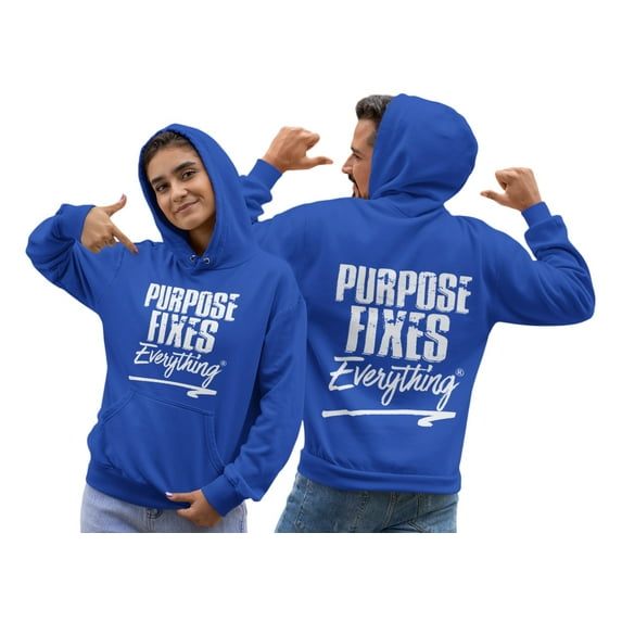 Purpose Fixes Everything® Unisex Premium Cotton Hoodie,S-2XL, White Letters