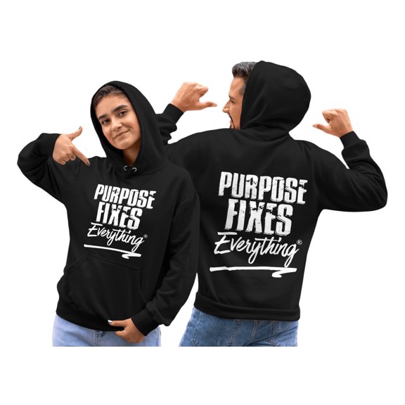 Purpose Fixes Everything® Unisex Premium Cotton Hoodie,S-2XL, White Letters