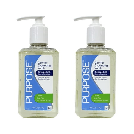 Purpose Gentle Cleansing Wash, 6-Ounce Pump Bottle (Pack of 2)