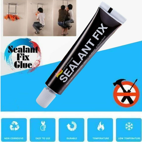 All Purpose Glue Kit Quick Drying Adhesive Sealant, Invisible Nail-Free Polymer Glue 1Pcs, Metal Glass Wood Glue with Snip Tip Applicator for Kitchen Dining Bar