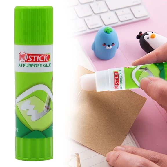 All Purpose Glue Stick Clear Drying Solid Adhesive Stick, Washable & Easy Application Solid Glue Portable No Mess Solid Glue Convenient To Carry Solid Adhesive Green 1Pcs