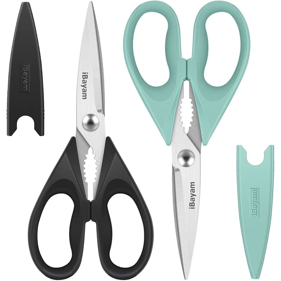 All Purpose Kitchen Shears Heavy Duty - Stainless Steel Kitchen Shears With Protective Sheath, Soft Grip Handle, Food & Meat Scissors, Home, Kitchen, Dining Utility Gadgets/Essentials/Utensils