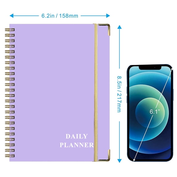 Purpose Planner Notebook A5 8.5”x6.2”, Discipline Habit Notebooks, Productivity Planners, Daily Weekly Monthly Goal Journals, Self-Discipline Check-In Notebooks, Dot Grid Pages Journals,A