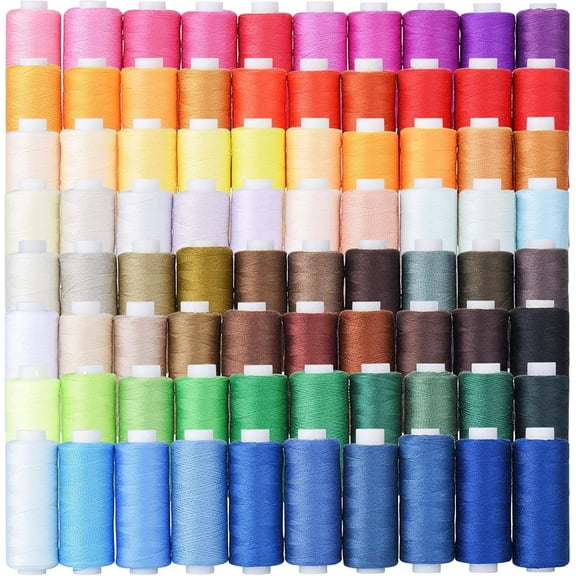 Purpose Sewing Thread, 80 Spools Assorted Colors Each 400 Yards of Polyester Threads for Sewing Machine, Sewing Machine Supplies for Beginners, Hand Stitching, Quilting, Serger