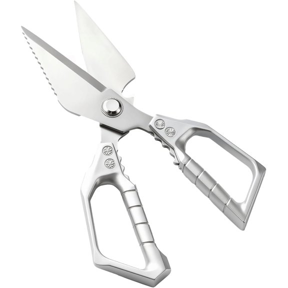 Purpose, Stainless Steel Heavy Duty Kitchen Shears, Meat Heavy Duty Shears, Poultry Shears (Sliver)