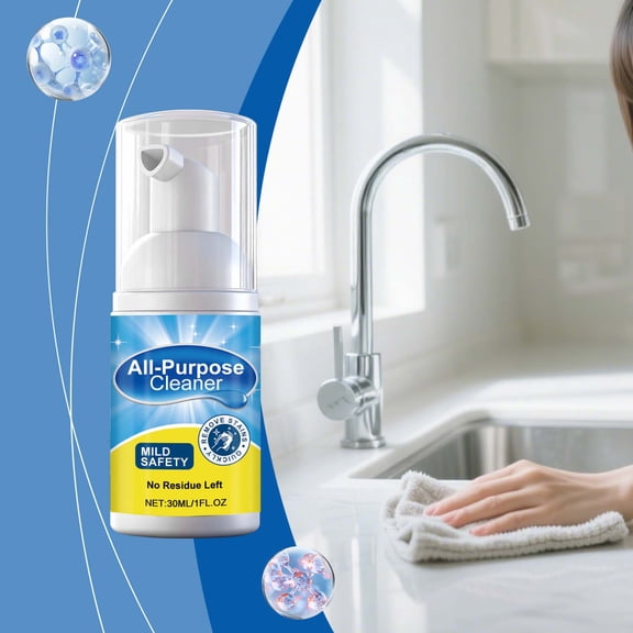 All Purpose Surface Cleaner, Non Toxic Stain Remover, Multi Surface Cleaner 2026, Non Toxic All Purpose Cleaner, 4X1.5 in Travel Foam Pump Bottle, Foaming No-Rinse Mild Formula