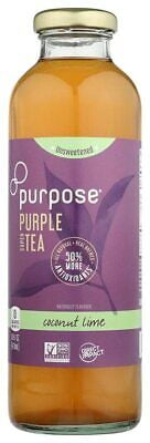 Purpose Tea Purple Unsweetened Coconut Lime 16 fl oz (Pack of 12 ...