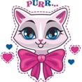 thumbnail image 1 of Purr Cat Cute Pet Animal Kitty Kitten Cartoon Wall Sticker Art Design Decal for Girls Boys Kids Room Bedroom Nursery Kindergarten House Fun Home Decor Stickers Wall Art Vinyl Decoration (40x40 inch), 1 of 1