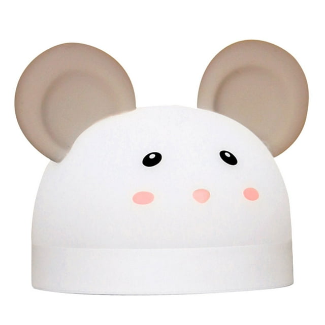 Purr Mouse Alarm Clock Light Bedroom Night Home Shaped Lamp Desk Table Lights Silica Gel PC