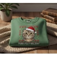 thumbnail image 1 of Purr-fect Holiday Sweatshirt Embroidered Christmas Cat Design Funny Cozy Gift for Cat Lovers Festive Winter Apparel, 1 of 4