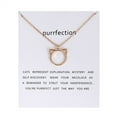 thumbnail image 1 of Purr-fection Cat Ear Pendant Necklace, Gold, 1 of 1