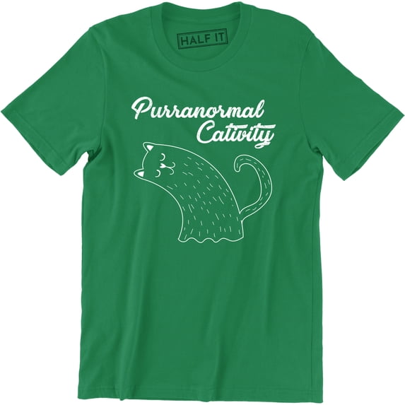 Purranormal Cativity - Cute Scary Ghost Cat Hallowen Men's T-Shirt