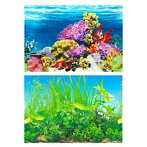 Purrfect Aquarium Background Poster Ocean Self-adhesive Fish Tank Backdrop Sticker Decor