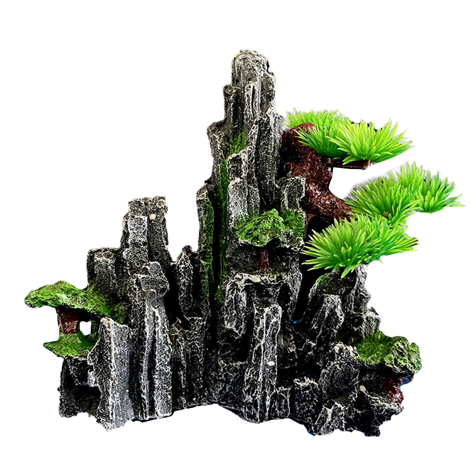 Purrfect Aquarium Rockery Artificial Moss Landscaping Crafts Fish Tank ...