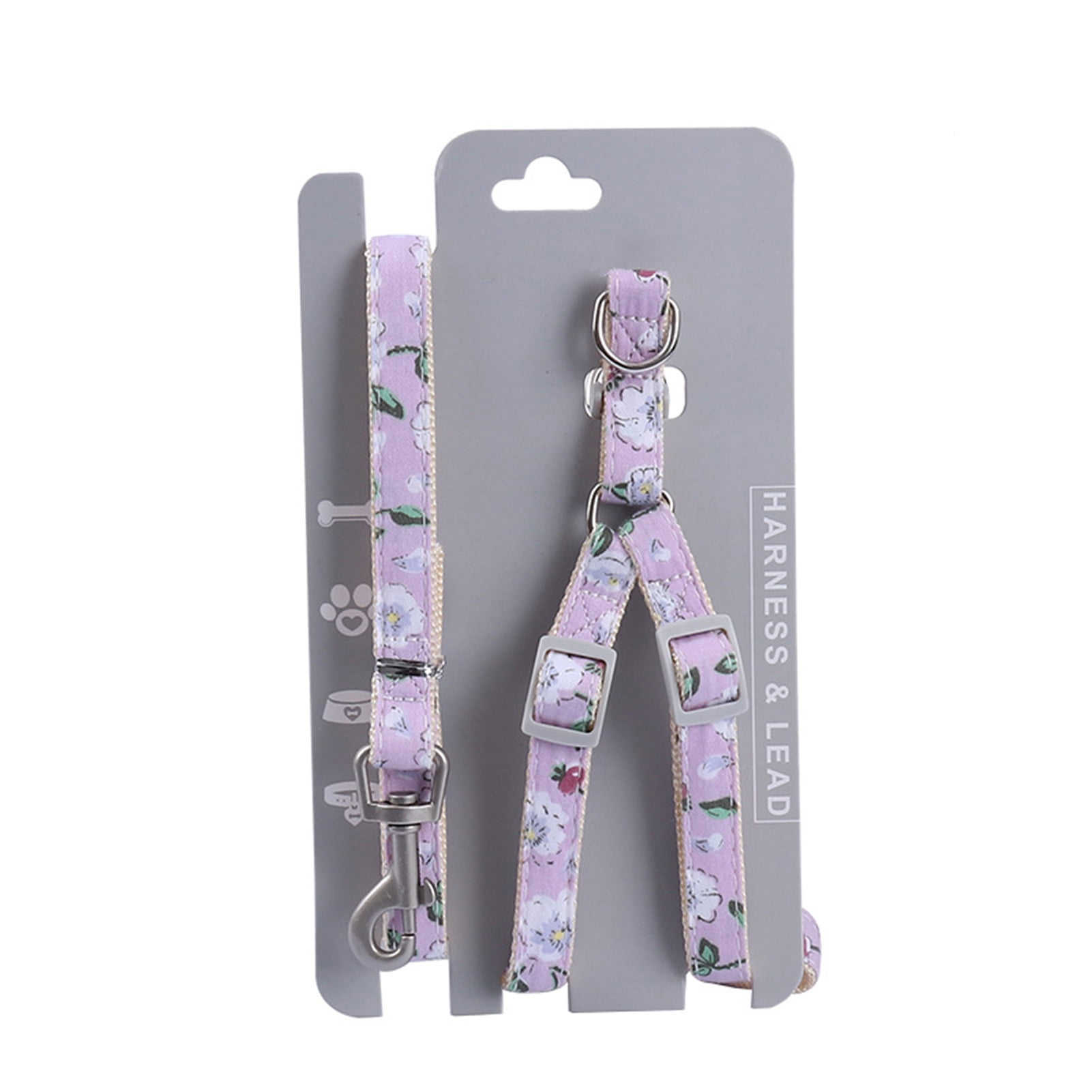 Portable Numerous Pet Detail Adjustable Leash Reference: Purrfect Cat Harness Floral Printed Break Away Adjustable Traction Tool