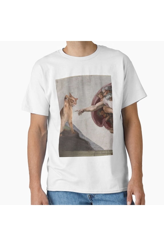 Purrfect Creation And God Created Cats Whimsical Divine Pet Lovers Slogan T-Shirt