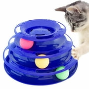 Purrfect Feline Titan's Tower Interactive Cat Toy, Blue Toy for Indoor Cats