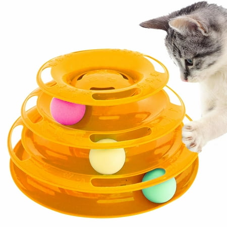 Purrfect Feline Titan's Tower Interactive Cat Toy for Indoor Cats, Orange