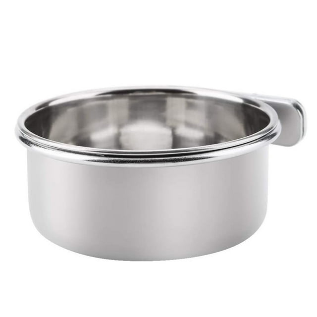 Purrfect Parrot Feeding Cup Stainless Steel Hanging Bowl Antiturnover