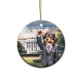 thumbnail image 1 of Purrfect President Miniature American Shepherd Raise Fist Fight Survived Election 2024 Ceramic Round Ornament MAS Dog Lover Gifts Home Tree Decor - 00013, 1 of 5