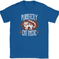 thumbnail image 1 of Purrfectly Cat Tastic T-Shirt Funny Kitten Feline Humor Cute Animal Lover Tee - Royal Blue, L, 1 of 1