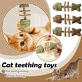 thumbnail image 1 of PurriDent Natural Cat Chew Toy, Whitening Fishbone Shape Cat Dental Chews Care Tools with Catnip Silvervine, Durable Cat Dental Toy, 1 of 17